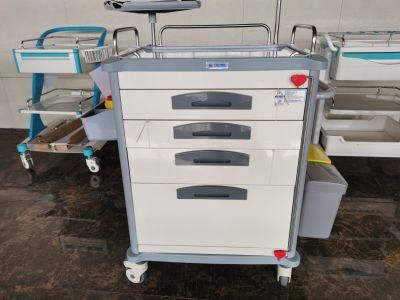 Medical Emergency ABS Hospital Economic Treatment Trolley Hospital ABS Clinical Trolley Emergency Cart Medical Trolley