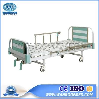 Bam202 Hospital Aluminum Alloy Adjustable Medical Manual Patient Bed