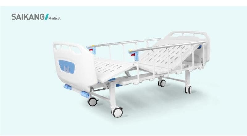 D2w Saikang Durable Hospital Room Furniture Used Metal 2 Crank 2 Function Adjustable Manual Hospital Bed Price