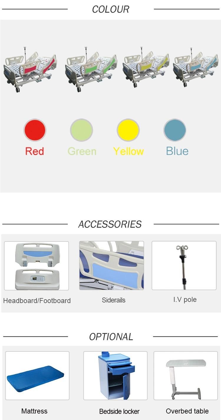 Bae500 Five Function Electric ICU Medical Patient Bed