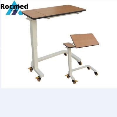 Hospital Ward Room China Hospital Medical Steel Movable Computer Overbed Table
