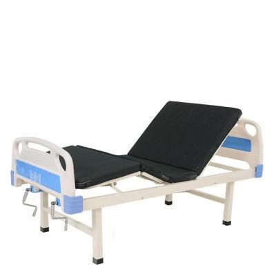 Medical Equipment 2 Function Manual Hospital Patient Bed with Casters