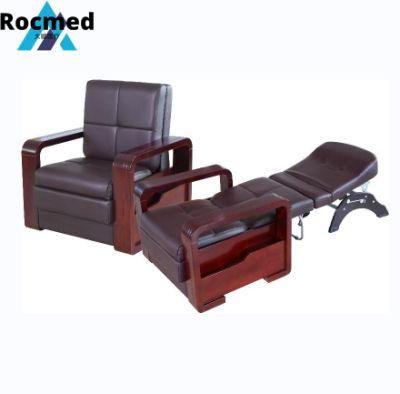 Luxury Adjustable Foldable Medical Accompany Chair with Wheels