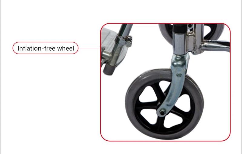 Hot Sale Portable Commode Manual Wheelchair for Disabled Ds-24dz