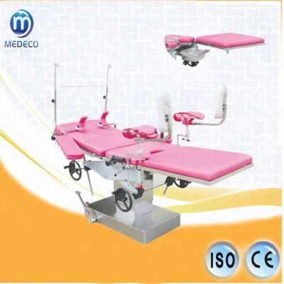 Medical Stainless Steel Hydraulic Gynecology Delivery Table Manual Women Partrition Bed Good Obstetric Sugery Table