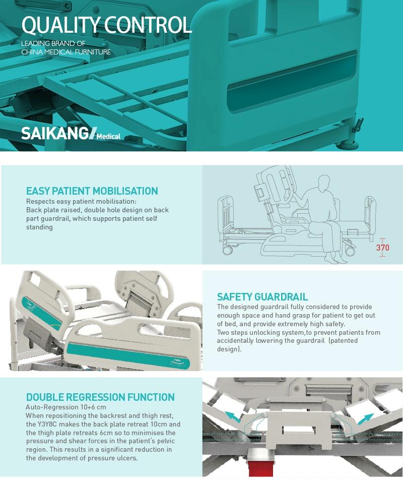 Y3y8c 3 Crank Manual Hospital Patient Clinic Bed for Sick