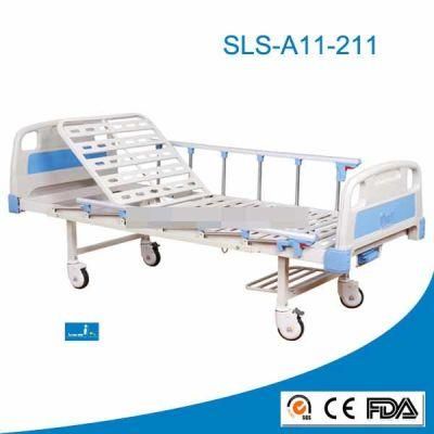 CE ISO Approved Simple Hospital Bed House and Nursing Use Metal Mobile Patient Hospital Bed