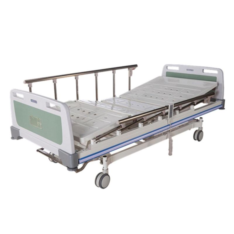 Hospital Equipment Staineless Double Crank Bed for Hot Selling