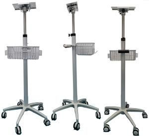 Hot-Hospital Use Bedside Mobile Hospital Trolley&amp; Monitor Trolley with Basket