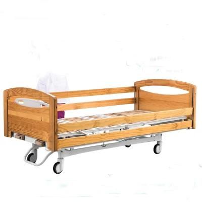 Modern Medical Hospital Furniture Adjustable Adjustable Folding 5 Function Manual Patient Nursing Hospital Bed (UL-22MD39)