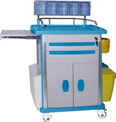 Mn-AC002 Hospital ABS Medical Treatment Medicine Trolley Mobile Emergency Trolley