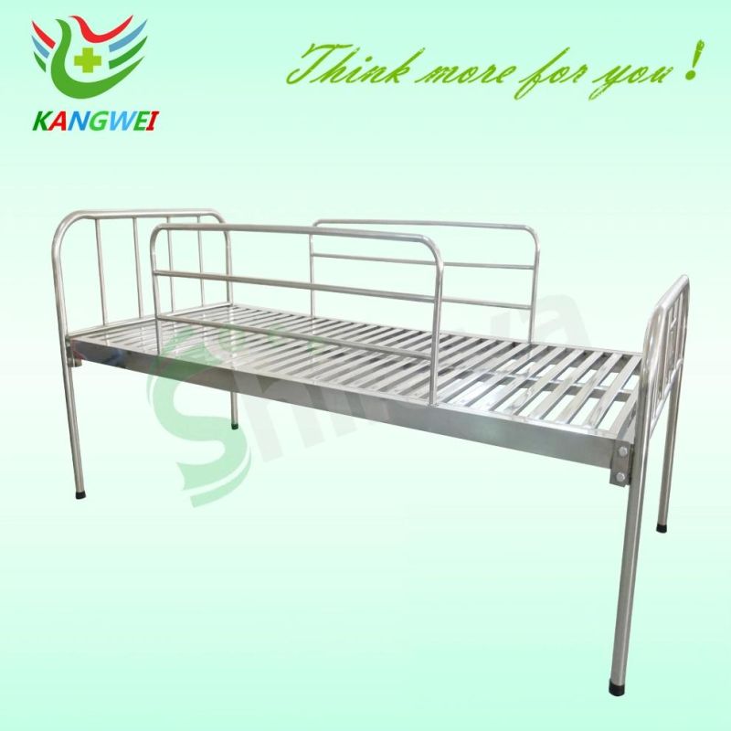 Hospital Furniture Stainless Steel Medical Nursing Bed with Cranks (SLV-B4021S)