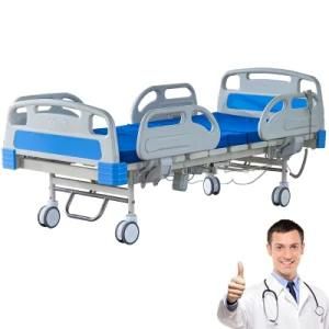 Two-Function Electric Hospital Bed with Locking Device for I. V Pole
