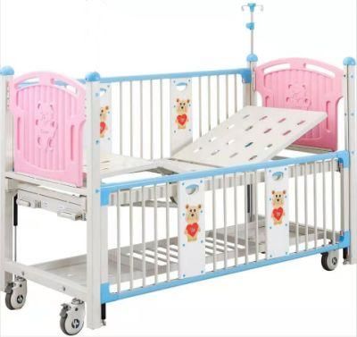 Good Quality Medical Hospital Children&prime;s Bed Fence Type Double Swing Baby Bed