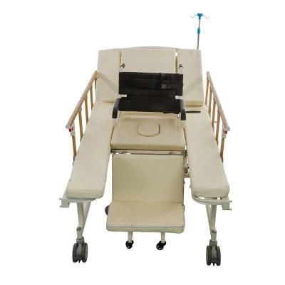 Hospital Furniture Manual Potty Hole Adjustable Nursing Bed for Patients