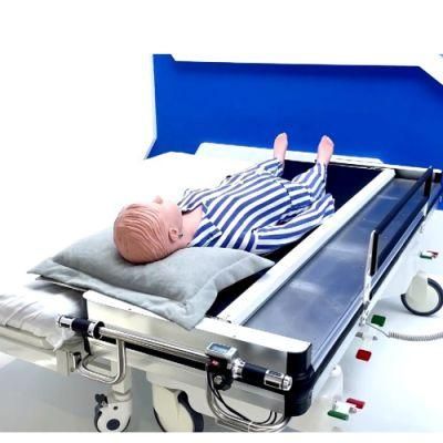 Medical Transfer Trolley Electric Multifunction Patient Transfer Bed with Easy Safe Handle Controller Designed ICU Patient