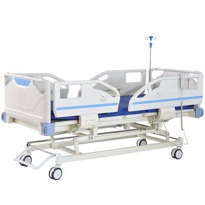 in Stock Medical Equipment Five Function ICU Electric Hospital Bed Medical Bed with Weighing Function
