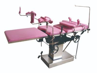 CE ISO Multifunction Stainless Steel Medical Obstetric Bed Hydraulic Gynecology Operation Delivery Table