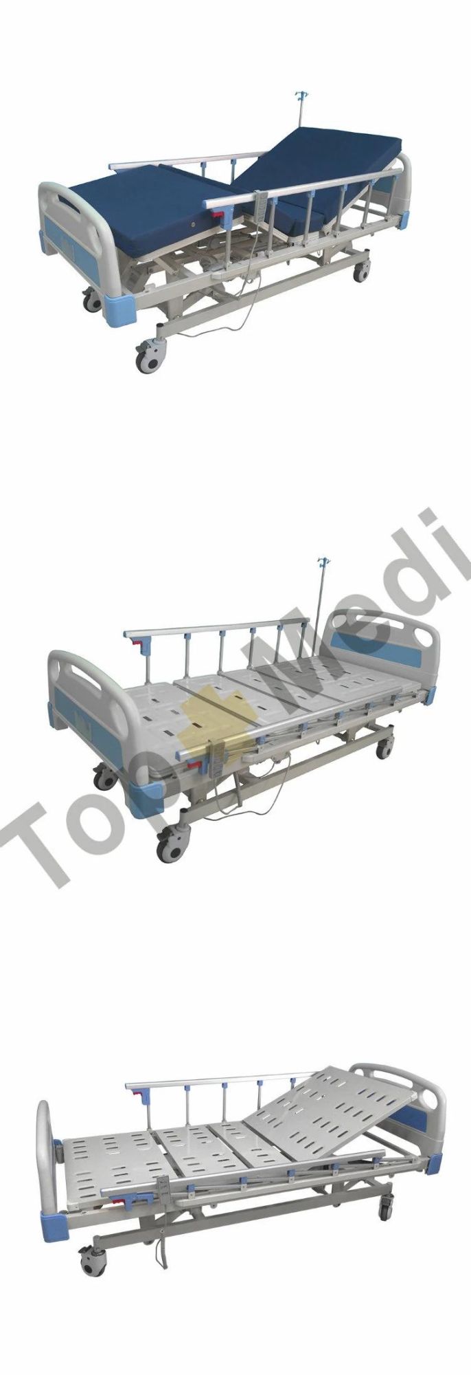 Medical Equipment Hospital Furniture Luxury Silent Brake Wheel Electric Hospital Bed