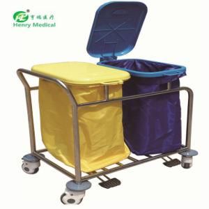 Stainless Steel Hospital Garbage Trolley Dirty Clothes Trolley (HR-418)