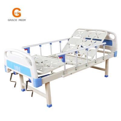Hospital Bed Manufacturers 2 Cranks Two-Function Manual Bed Medical Intensive Care ICU Therapy Nursing Beds