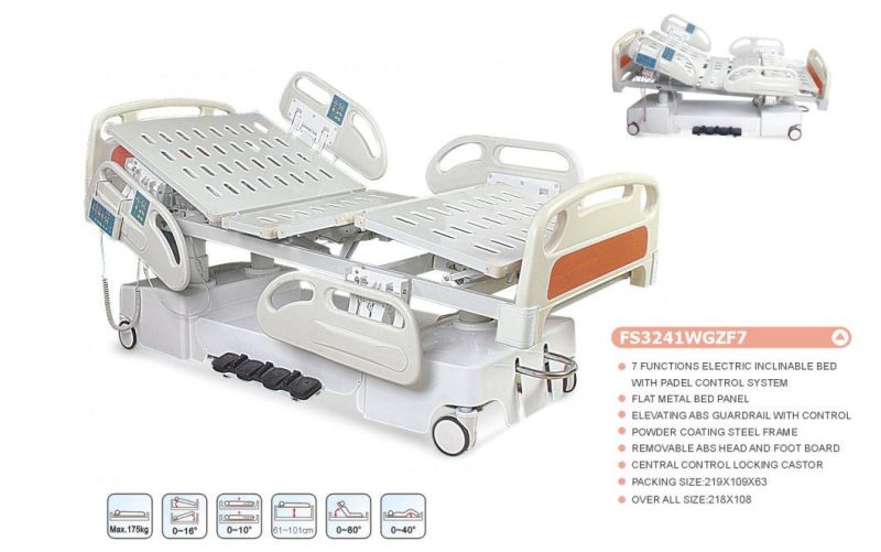 Medical Supply Electric Hospital Bed Medical Hospital Bed for Sale with 7 Functions