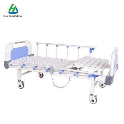 Medical Equipment Electric 2 Function Foldable Hospital Bed with Castors Manufacturers