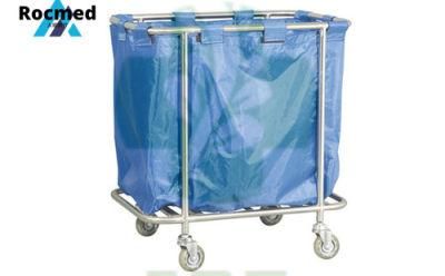 Hospital Medical Hotel Stainless Steel Linen Hospital Service Laundry Cleaning Waster Cart