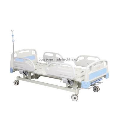 Three Function Manual Hospital ICU Bed Medical Equipment 3 Cranks