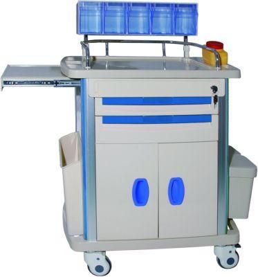 Mn-AC002 Nursing Medical ABS Treatment Cart Hospital Medical Emergency Treatment Cart