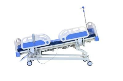 Factory Directly Sell Five Functions Electrical Hospital Bed with Customized Height, ABS Footboard, Remote Control, American Motor