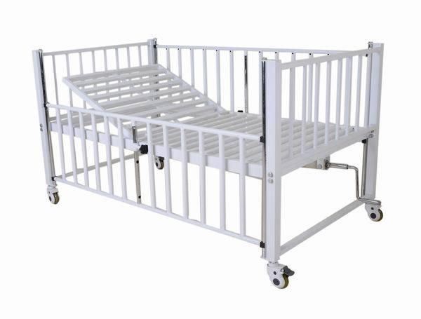 Stainless Steel Two Functions Manual Bed Hospital Bed