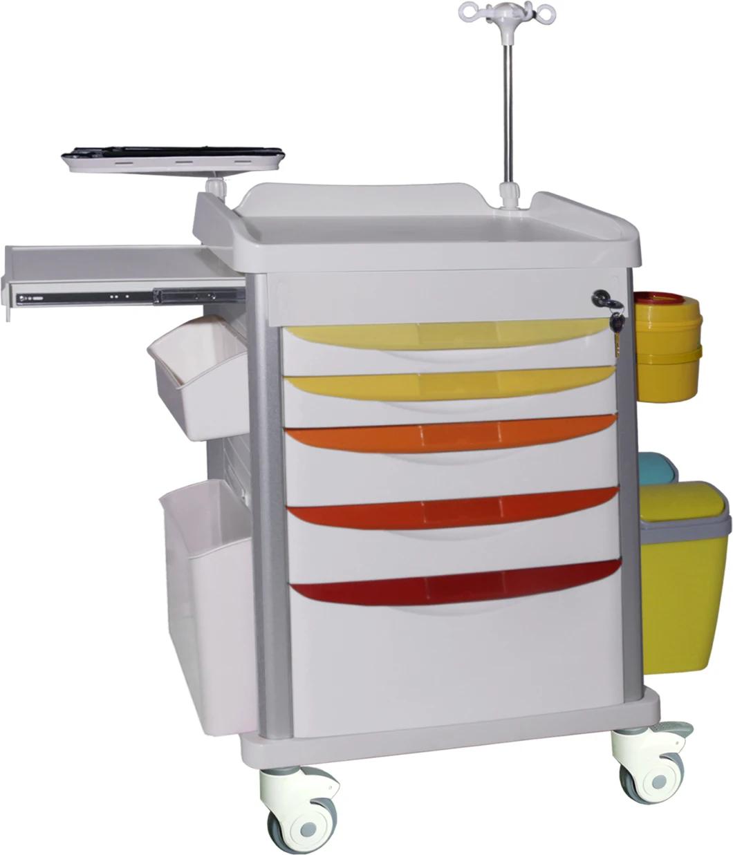 Aluminum Alloy Nursing Stretcher Cart Stainless Steel Hospital Trolley