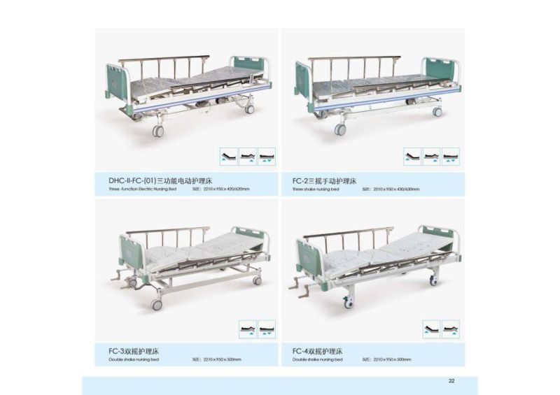 Available Medical Device Adjusted Mobile Medical Bed Nursing Bed Factory Price