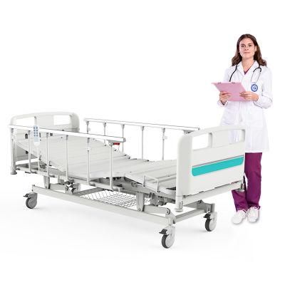 Y6w6c Cheap Adjustable Professional Electric Medical Clinic ICU Bed with Side Rails