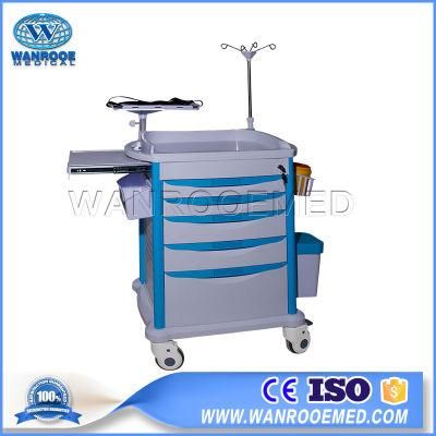 72 Series Medical Equipment ABS Hospital Emergency Medicine Cart Trolley