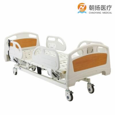 3 Function Adjustable Electric Hospital Bed with PP Siderail Folding Motor for Hospital Bed