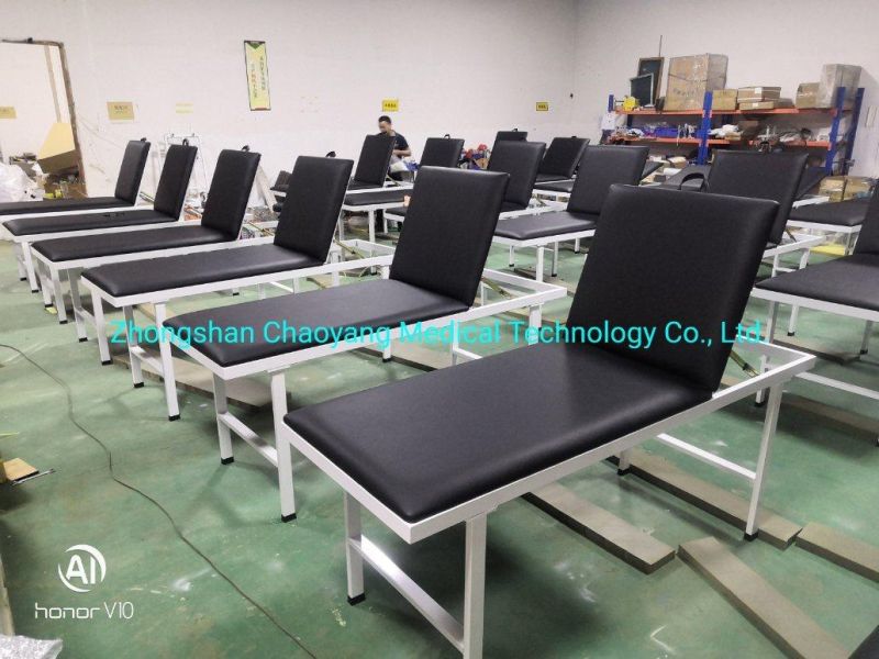 Hospital Furniture Medical Black Adjustable Patient Examination Couch