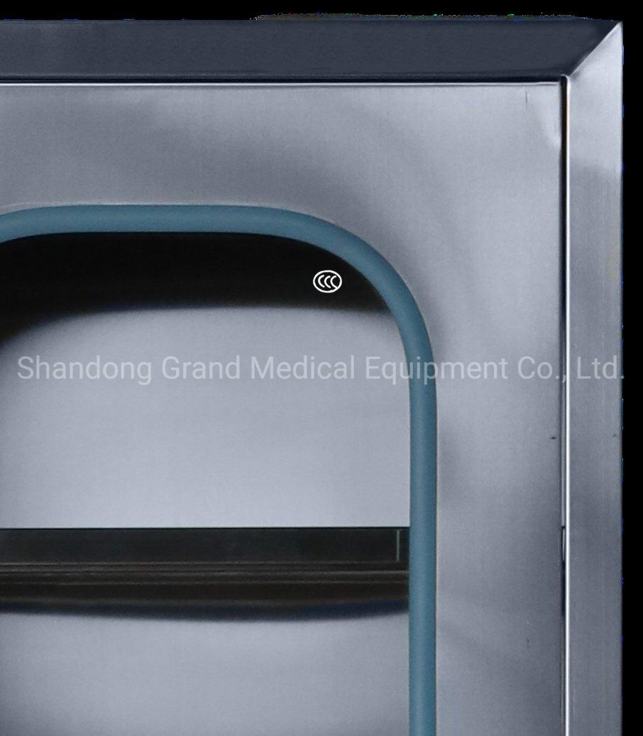 Manufacture Hospital Furniture Stainless Steel Lockable Medicine Cupboard Medical Instrument Cabinet with Wheels 4 Castors