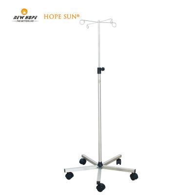 HS5809A Stainless Steel Portable Perfusion Support Infusion IV Pole