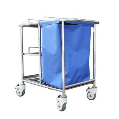 Hospital furniture Stainless Steel Waste Collecting Trolley