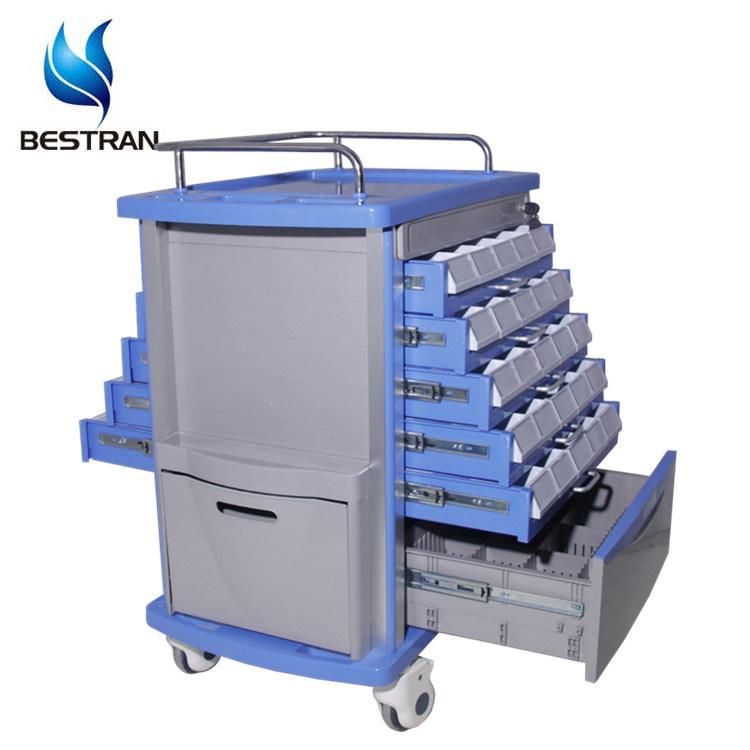 Bt-My002A Hospital Cart Medical Trolley with Drawers Hospital Emergency Trolleys Medical Trolley Cart Price
