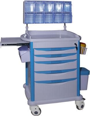 Hospital Emergency Drugs Trolley, ABS Medical Emergency Carts