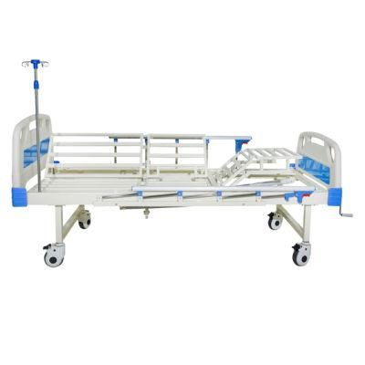 Medical Metal Bed Hospital Furnitures Electric Hospital Nursing Bed with I. V. Pole