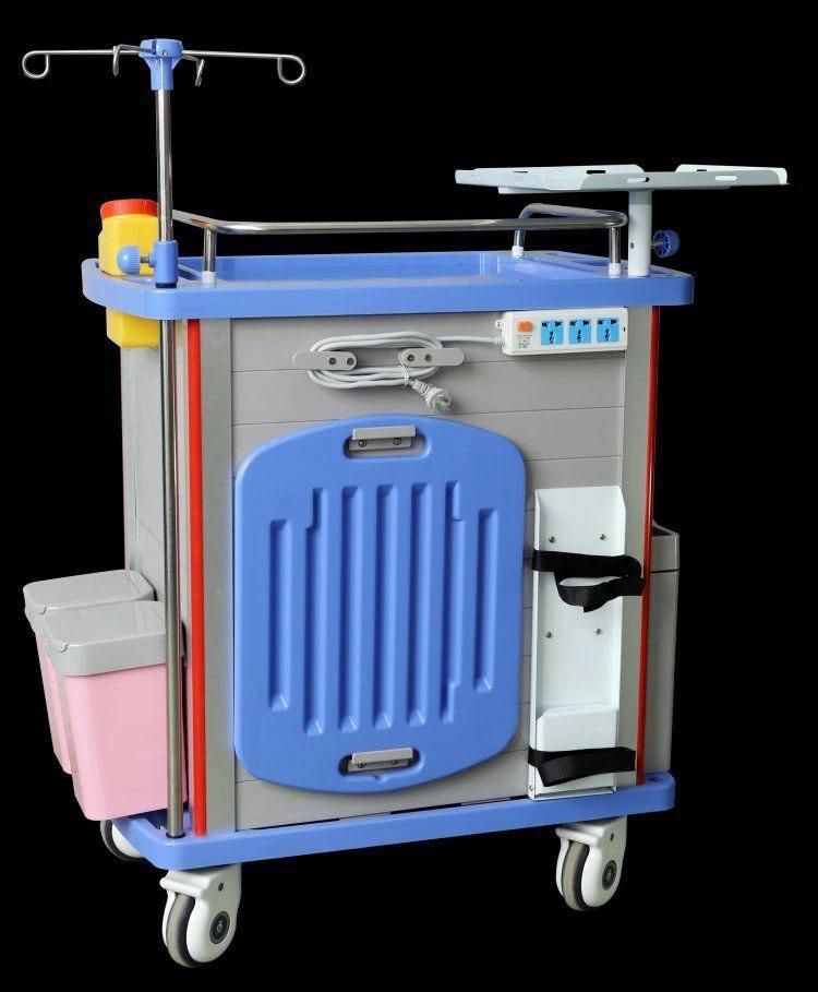 Hospital Furniture Emergercy Trollery ABS Trolley Mst-ABS25 with IV Pole