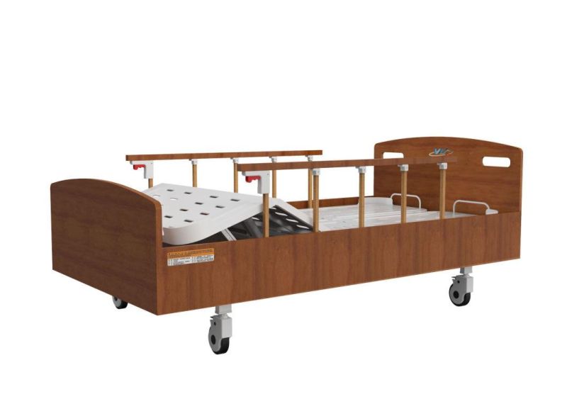 Multi-Functional Homecare Nursing Bed with 4 Wheels for Bedridden Patient and The Elderly Home Use