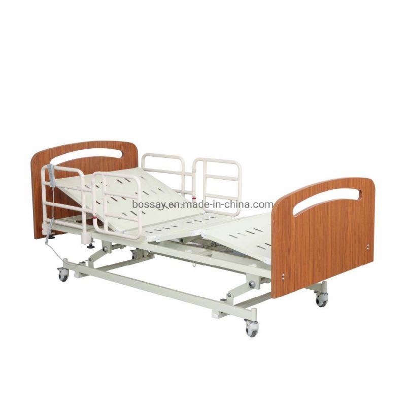 Hospital Home Nursing Care Electric Bed Three Function 3 Positions Wooden Bed