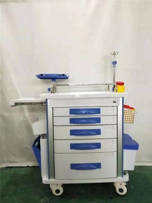Medical Hospital Furniture ABS Emergency Trolley for Hospital Cart