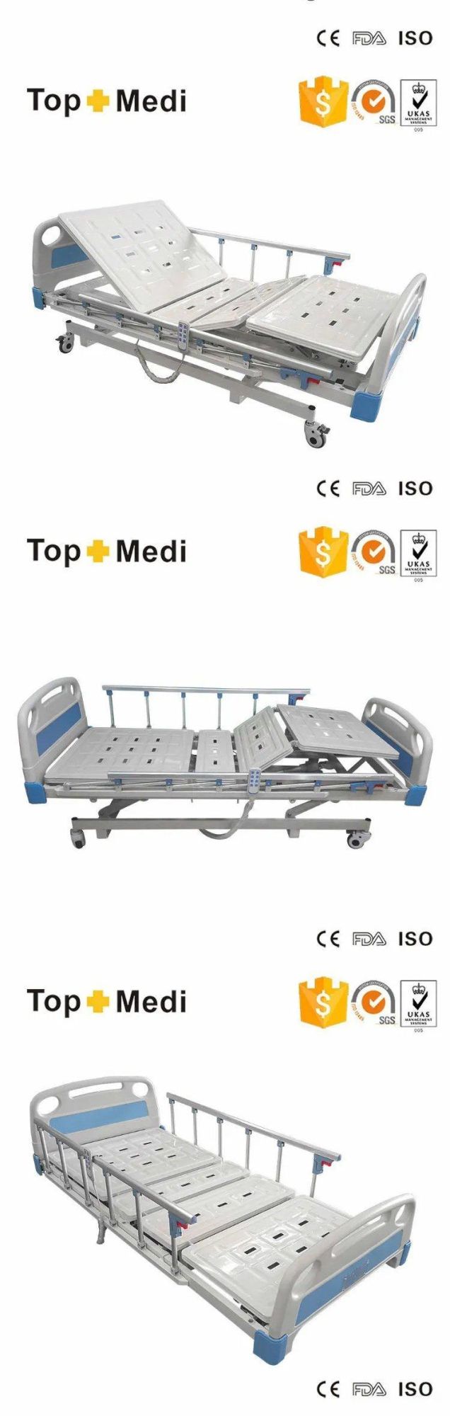 Promotion Product Medical Equipment Home Care Low Height 3 Functions Electric Hospital Bed