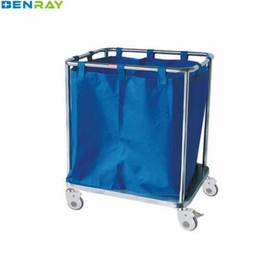 Hospital Equipent Cart Linen Trolley for Dirty Clothes with a Suspending Bag
